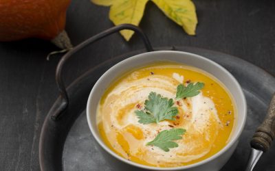 Receta de noviembre: Sopa de Calabaza, Setas y Noodles de Arroz