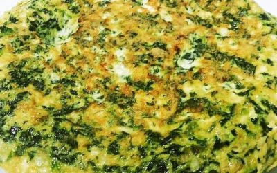 TORTILLA DE ESPINACAS Y SETAS